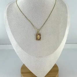 COLAR MEDALHA QUADRADA NOSSA SENHORA DAS GRAÇAS