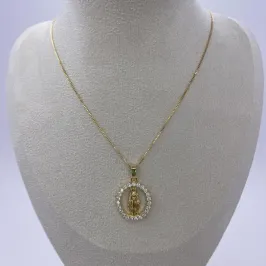 COLAR NOSSA SENHORA DAS GRAÇAS ZIRCÔNIAS CRISTAL