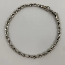 PULSEIRA AÇO INOX PRATEADA BAIANA 0.8/22CM