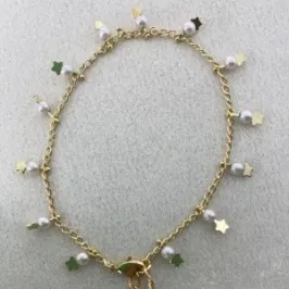 PULSEIRA CHAPA ESTRELA E PEROLA