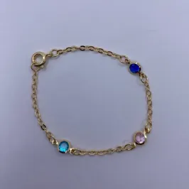 PULSEIRA INFANTIL ZIRCÔNIAS COLORIDAS