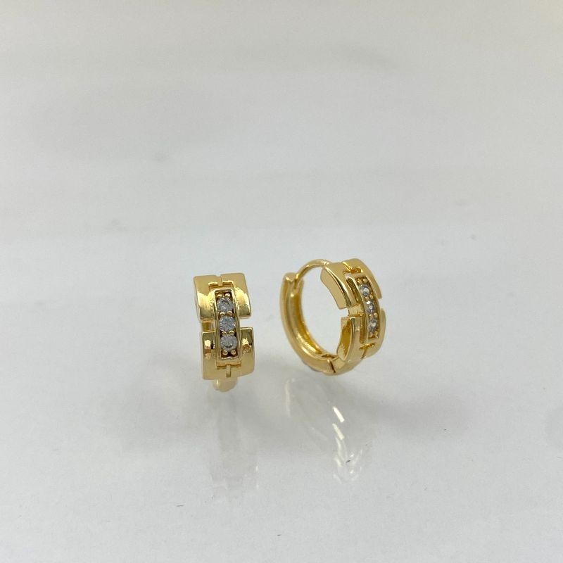 BRINCO ARGOLA CLICK FIO DE ZIRCONIAS