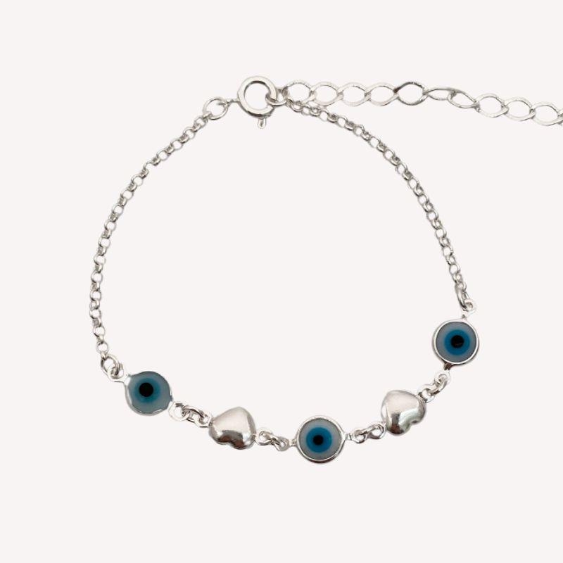 PULSEIRA OLHO GREGO COM CORAÇÃO